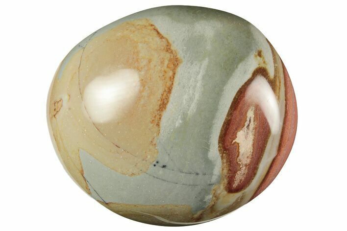 Polished Polychrome Jasper Palm Stone - Madagascar #217887